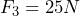  F_3=25 N